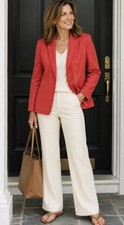 The Limited One Button Blazer M Coral Classic Tailored