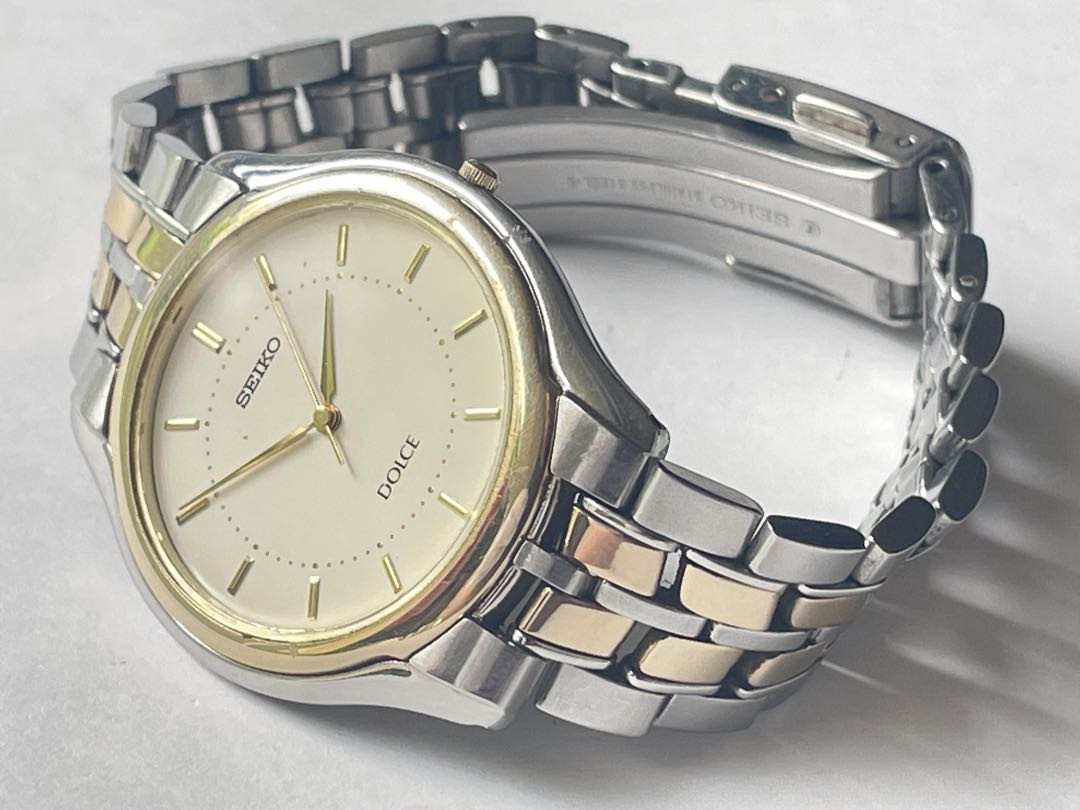 Seiko Dolce 8J41-6030 Analog Quartz Men Mens Watch Vintage