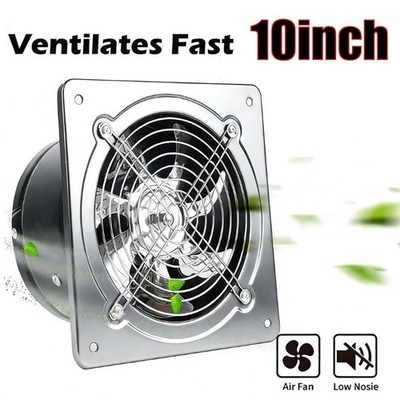 10'' Inch Large Exhaust Fan Ventilation Extractor Fan Square Wall-Mounted Blower