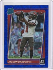 Jaelon Darden Blue Scope Holo Prizm Rookie RC 2021 Optic Card #234 Buccaneers. rookie card picture