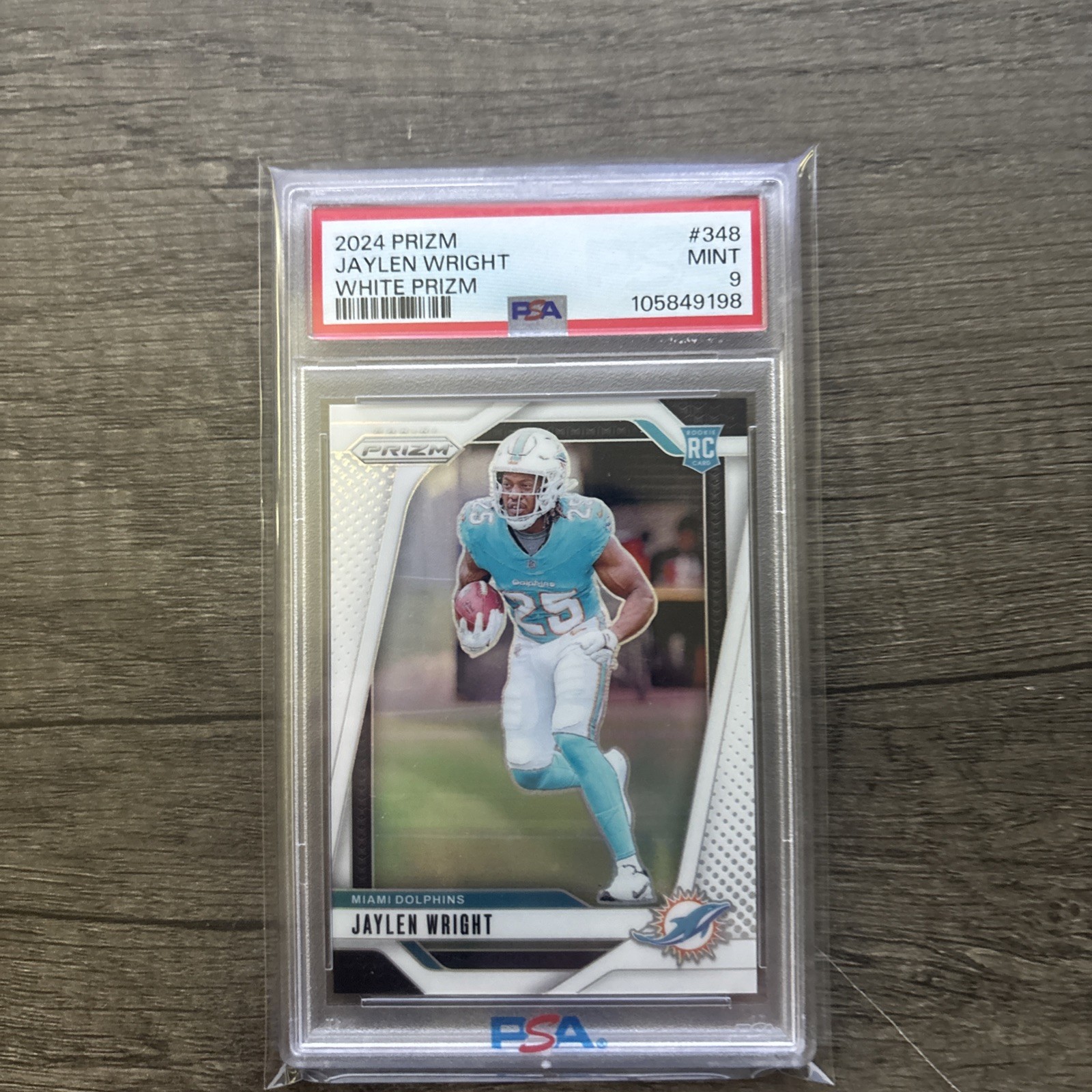 2024 Panini Prizm JAYLEN WRIGHT #348 White Prizm ROOKIE RC SSP #’d /35 DOLPHINS