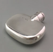 Victorian Silver Hip Flask & Telescopic Cup Thomas Johnson II London 1881 ABEZX