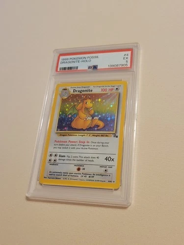 Dragonite - Pokemon Fossil #4 - Excellent PSA 5