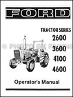 1975-1981 Ford Tractor Owner Manual 2600 3600 4100 4600 Operators Book