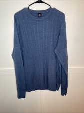 Dockers Men's Size Large Pullover Long Sleeve Sweatshirt Sweater Blue Acrylic