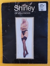 Vintage Shirley Of Hollywood Lace Top Red Stay Up Stockings Size 8.5-11
