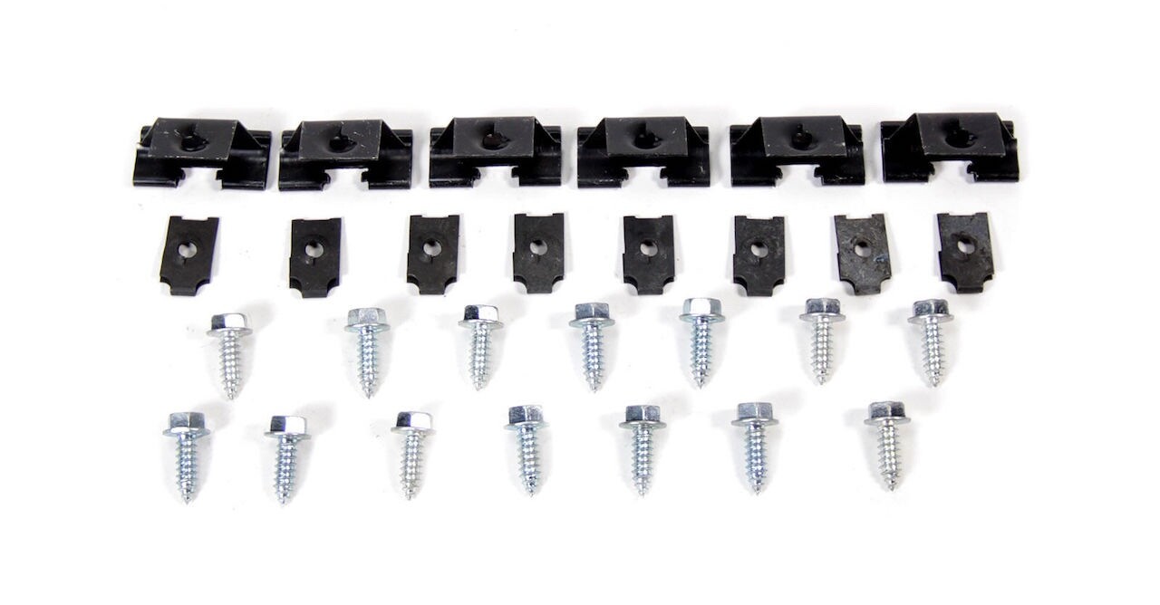 57 Chevy Grille Mounting Clip & Screw Set 1957 Chevrolet New 