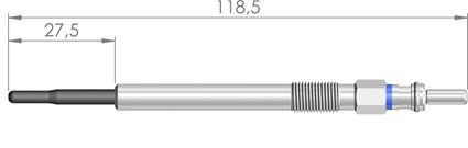 KIT 4 CANDELETTE FIAT PANDA VAN 169 1.3 D MTJ 51KW 70CV 2012 -> GN053 - Foto 3 di 3