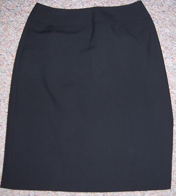 EDDIE BAUER Black Knee or Below Knee Length A-Line Skirt No Slits Size 8 NWOT 