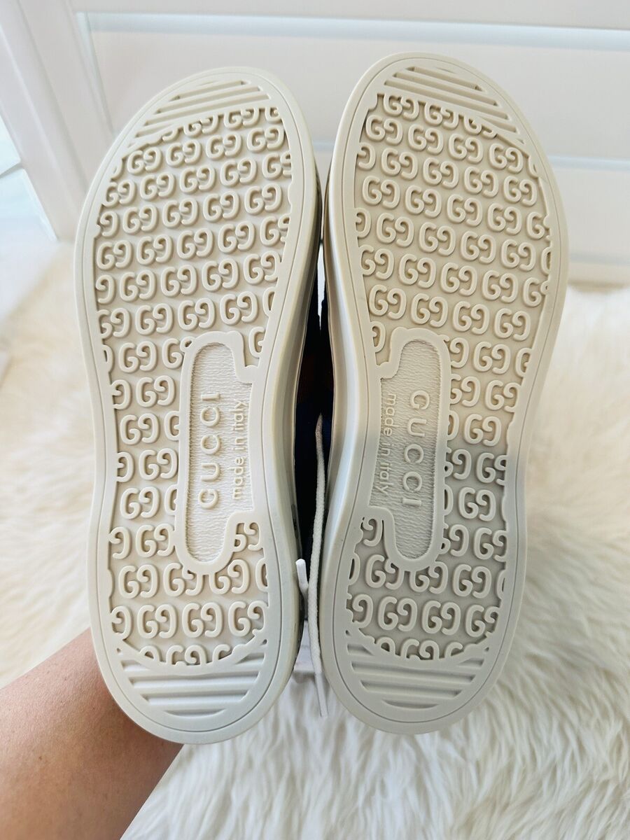 NIB GUCCI Kids Size 36 Sneakers Shoes Blue Orange Web Women NIB GUCCI Kids Size 36 Sneakers Shoes Blue Orange Web Women