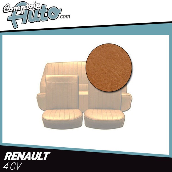 Bezug Vordersitze Und RüCkbank Aus Cognac Kunstleder FüR Renault 4CV-image