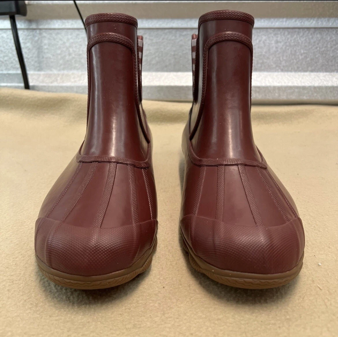 Purple sperry shop rain boots