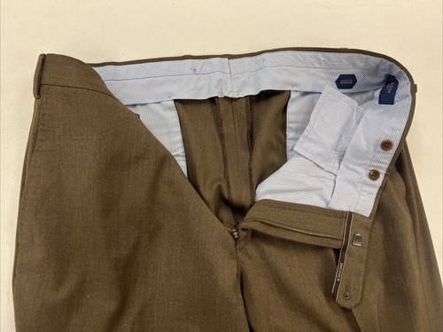 Incotex Men's Brown Wool Blend Dress Pants 37X31 $395 - Picture 2 of 8