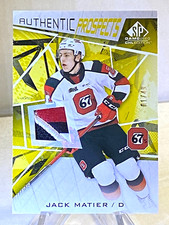 2021-22  CHL SP GAME USED - JACK MATIER - AUTHENTIC PROSPECTS GOLD PATCH #01/49