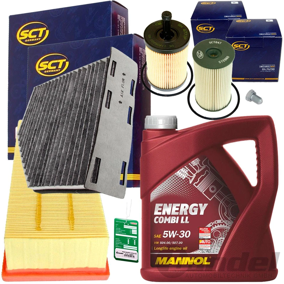 INSPEKTIONSPAKET+5W30 MOTORÖL für 1.9+2.0 TDI VW TOURAN 1T1 2 PASSAT 3C CADDY 3