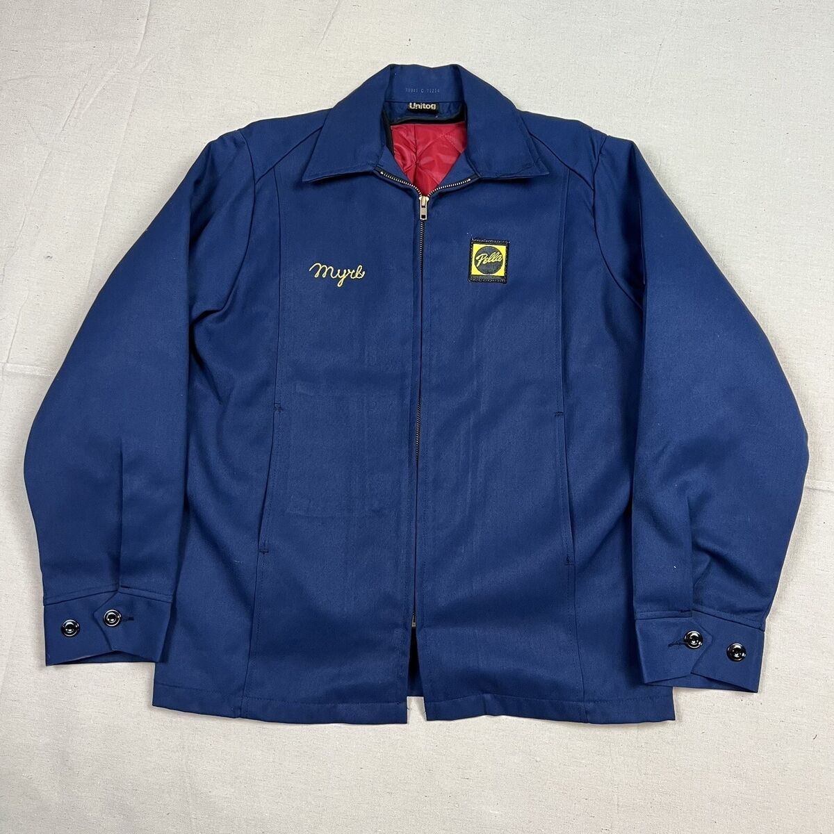 Vintage Unitog Mechanics Work Jacket Patches Chain Stitched Vintage Unitog Mechanics Work Jacket Patches Chain Stitched