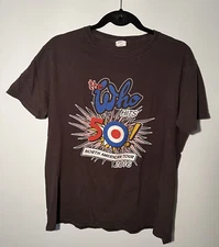 The WHO Hits 50 2015 Tour Adult Large Black Short Sleeve T Shirt Delta Apparel