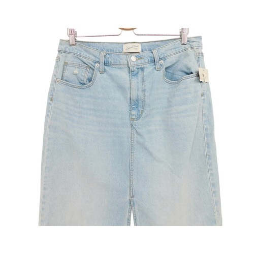 NWT Universal Thread Women's Denim Slit Straight & Pencil Skirt Light Blue SZ 12 - Picture 3 of 5