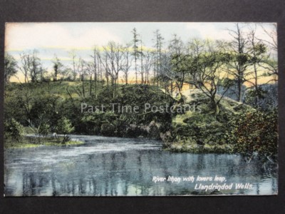 Radnorshire: Llandrindod Wells FLUSS ITHON MIT LIEBHABERNSPRUNG um 1909 alte Postkarte