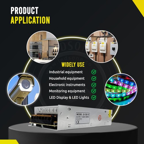 Controlador LED DC 12V 5A a 50 Amp Fuente de Alimentación Transformador IP20 110-220V Tira LED - Imagen 23 de 92