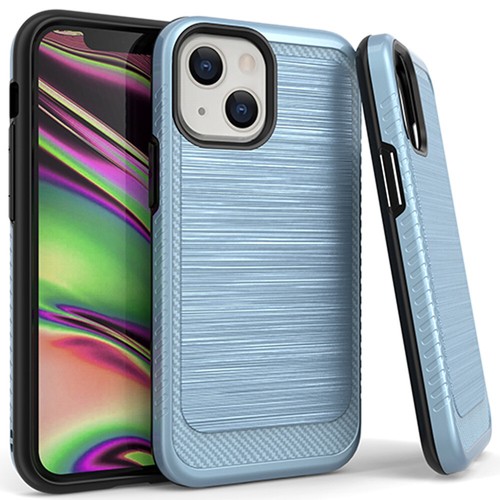 FOR IPHONE 13 MINI 5.4" CASE SLIM BRUSHED METAL TEXTURE HYBRID COVER+STYLUS - Photo 5 sur 8