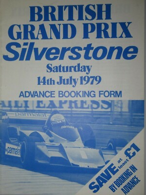 British Grand Prix Silverstone 1979, Advance Booking Form