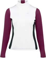 BVX Roxana Women's Show & Training Turtleneck, Black/Potion Purple, US 8