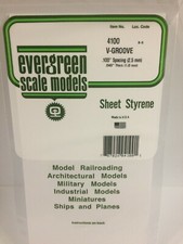 Evergreen EV4100 Lined Sheet White 15x30cm 0.45mm Modeling