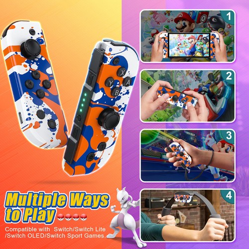 2er Set für Nintendo Joy Con mit Handschlaufen Game Controller Switch/Lite DHL - Bild 3 von 36