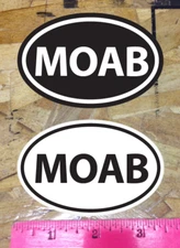 MOAB Utah Off Road UHV Mountain Bike sticker decal Black & White - 2 for 1 bonus