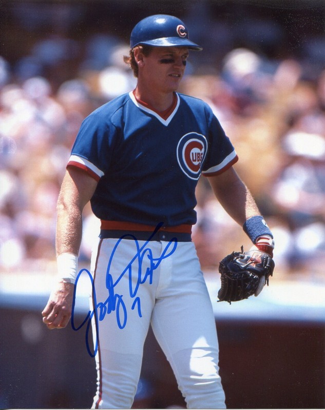 JODY DAVIS 1984 Chicago Cubs AS GG Signed color 8x10 (c) Photo #1 COA 5
