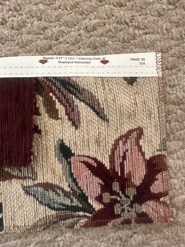 Lot of 19 Charlotte Upholstery Fabric Samples – Leaf & Floral Patterns ~13x6 - Picture 14 of 23