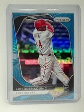 Aristides Aquino 2020 Prizm Baseball - CAROLINA BLUE RC #140 - Cincinnati Reds