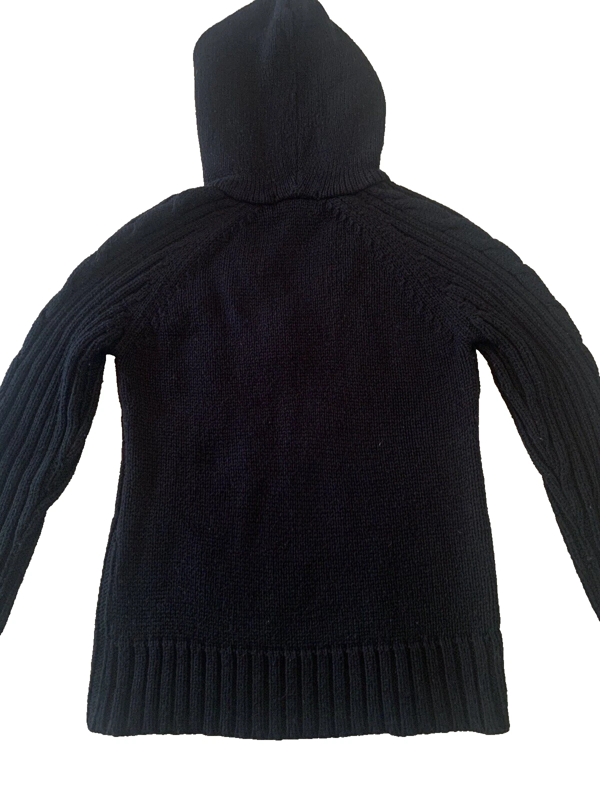 VETEMENTS Maglione Love Change ragazza L XL blu navy pullover maglia cavo felpa con cappuccio