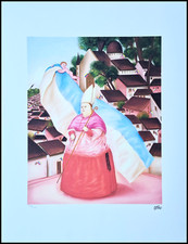 Fernando Botero * Il Vescovo Di.. * 65 X 50 Cm * Litografia * Limitata # 109/300