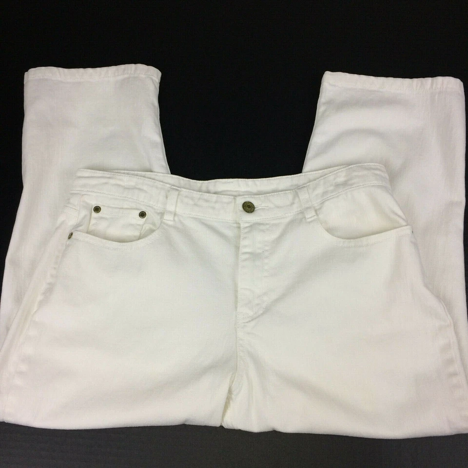 Jaclyn Smith Mujer Blanco Peddle Pushers Capri Pantalones Talla 10 Foto 2 de 4