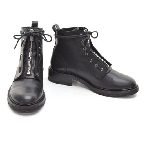 Womens rag & bone Cannon $595 Combat Moto Boots 39.5 / 9.5 Black Leather Shoes - Picture 2 of 7