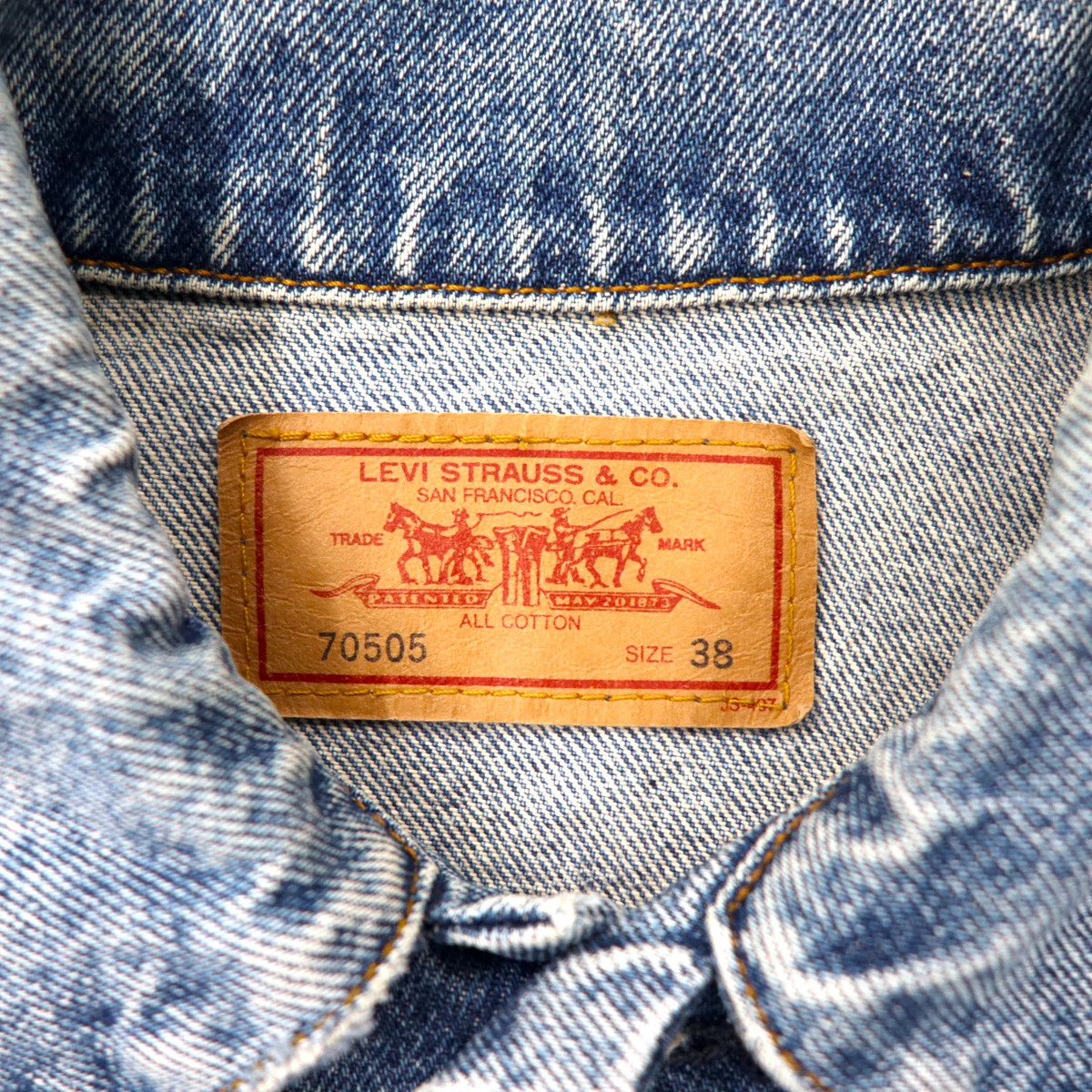 Levi's 90's 3rd model denim jacket 38 Blue Ice Wash 70505-02 Levi's 90's 3rd model denim jacket 38 Blue Ice Wash 70505-02