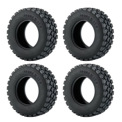 4Pcs Rubber Tires Tyres For Tamiya 1/14 RC Tractor Truck Car Repair Parts