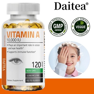 Vitamin A 10000IU - Promotes Vision Health - Healthy Immune Support-120Capsules
