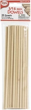 Pepperell Crafts Dowels 25/Pkg-0.1875"X8" - WP17