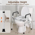Adjustable Raised Toilet Seat Universal Toilet Riser for Elderly, #Max. 400 Lbs