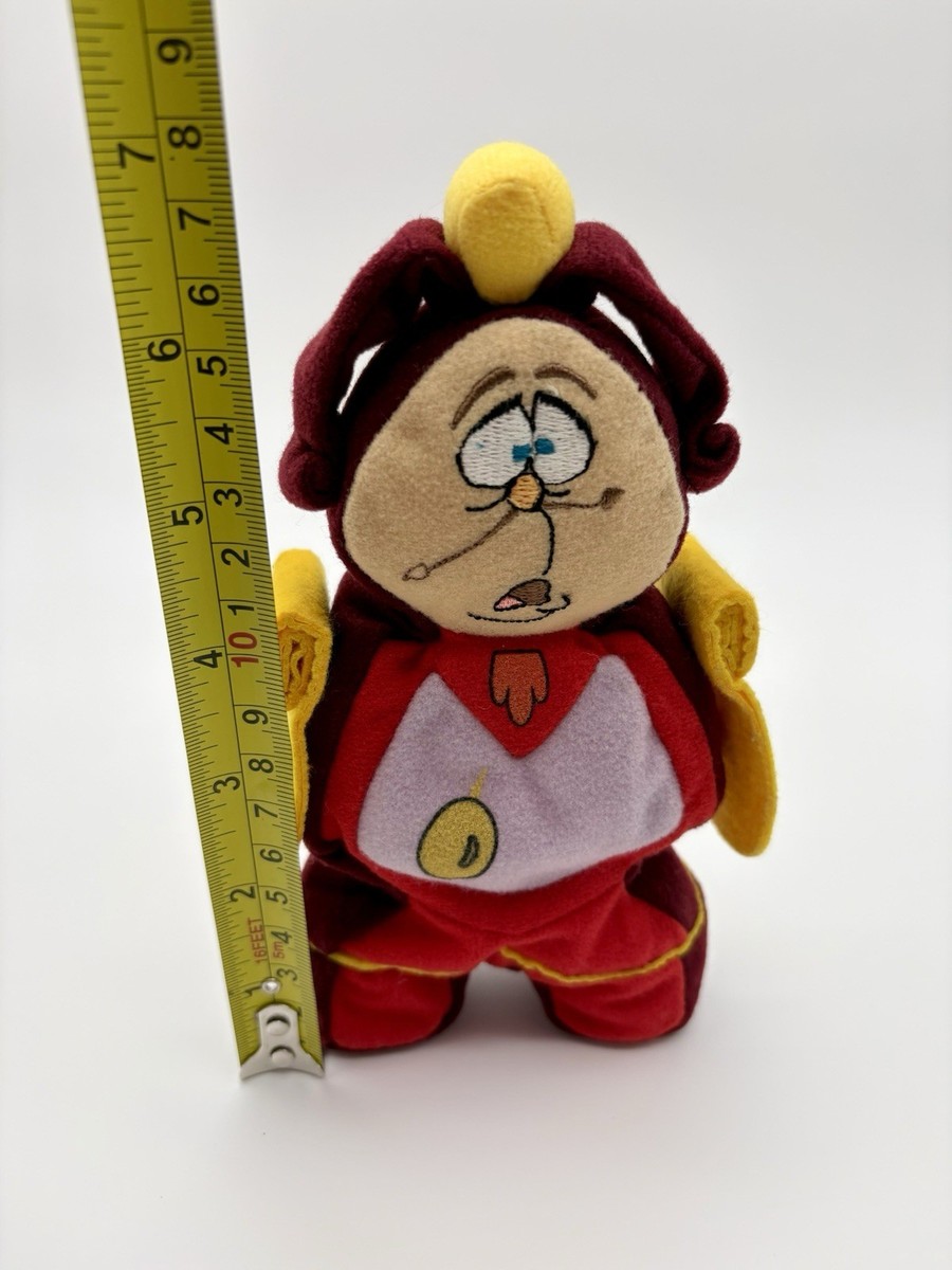 DISNEY STORE COGSWORTH BEAUTY AND THE BEAST BEANIE PLUSH VINTAGE