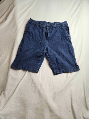 Vtg 90s White Stag Bermuda Shorts Womens 10 Blue Denim Normcore Summerwear Y2K