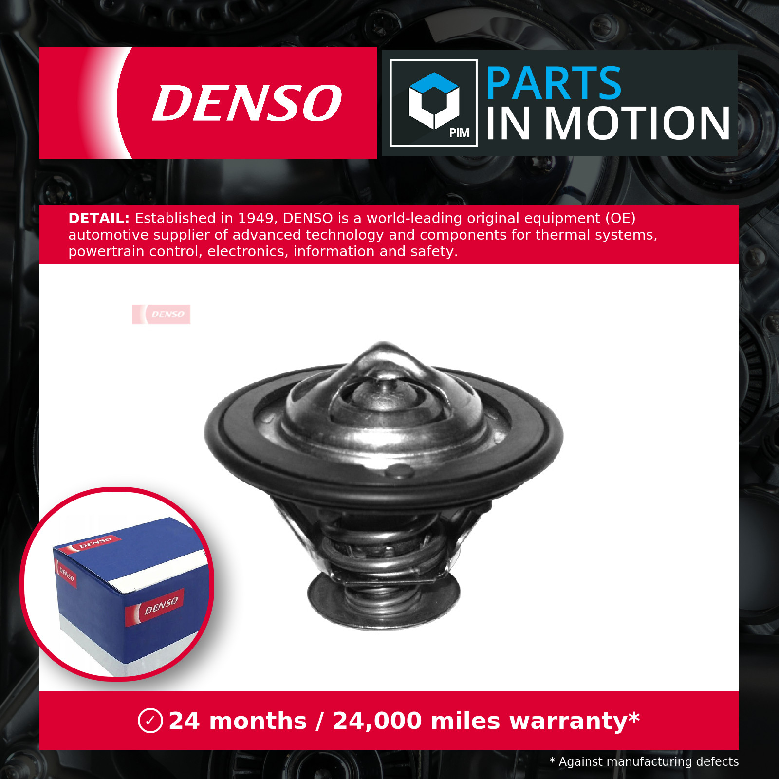 Coolant Thermostat fits HONDA ACCORD 90 to 03 Denso 19300P08003 19300P08014 New - Image 10