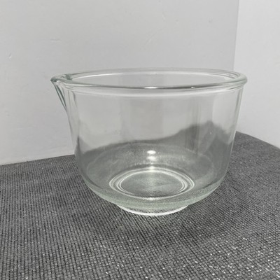 Vintage Fire King Ware Small Mixing Bowl for Sunbeam Mixmaster Mixer 6.5'' Clear 