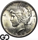 1934-D Peace Dollar, Great Mint Luster, Gem BU++ Denver Issue
