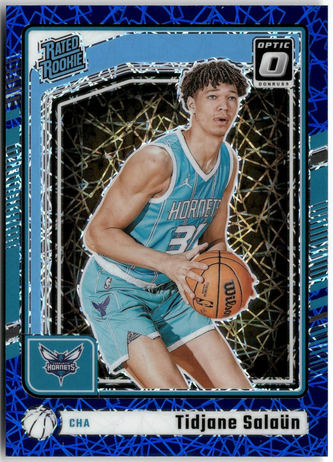 2024-25 Donruss Optic #286 Tidjane Salaun Blue Velocity
