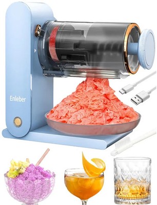 Enleber Elektrischer Ice Crusher Mix Slush Hellblau Eiszerkleinerungsmaschine