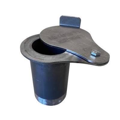 Total Control 2 Inch Threaded UDS Smoke Stack w/Tear Drop Damper blue,grey 